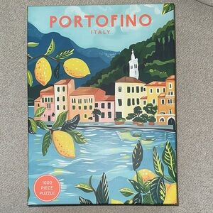 Portofino Italy 1000-Piece Puzzle - Lemon Harbor Illustration